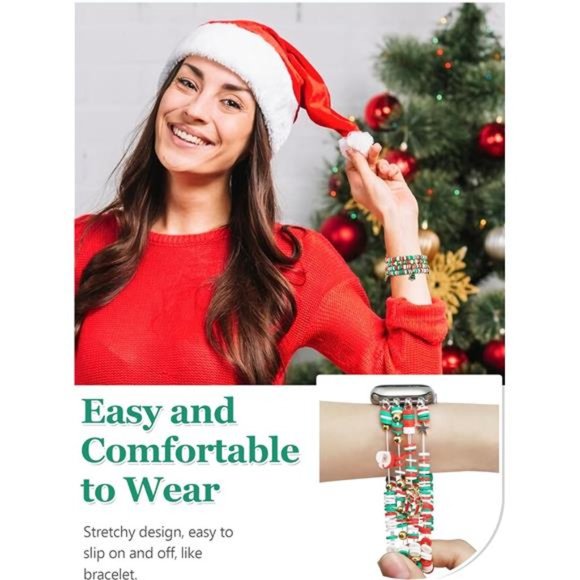 Christmas Holiday Winter Watch Band compatible with Apple Watch 38/40/41 - Picture 2 of 7